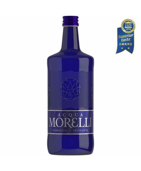 Acqua Morelli Sparkling, Mineralwasser mit Kohlensäure in der 0,75l Glasflasche.