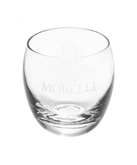 Acqua Morelli Glas mit Monogramm und Logo in transparent 