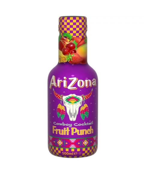 AriZona Cowboy Cocktail Fruit Punch Eistee in einer 0,5l PET Flasche. 