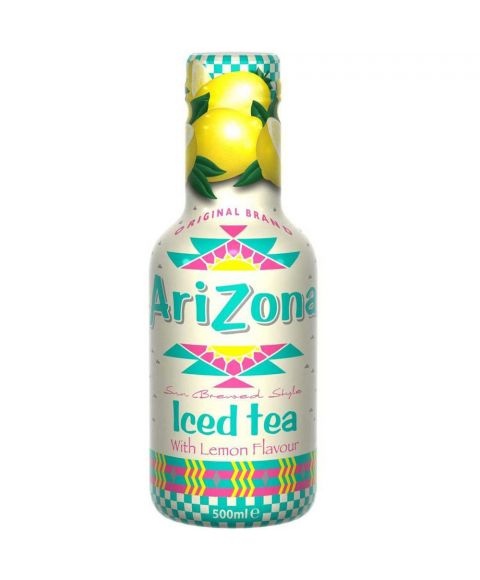AriZona Iced Tea Lemon in einer 0,5l PET Flasche. 