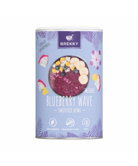 BREKKY BOWL blueberry wave Smoothie-Bowl blaue Dose Frontansicht günstig online kaufen