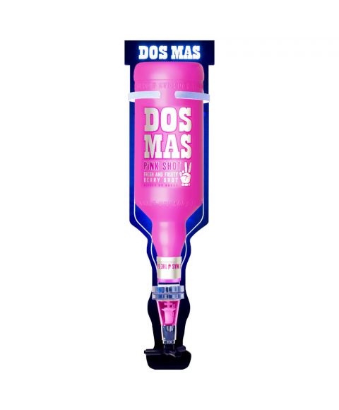 DOS MAS 3L LED Wandhalterung mit Flasche Pink Shot