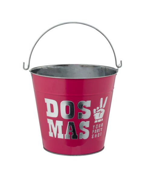 Pinker Eis-Eimer Flaschenkühler von DOS MAS mit Logo Embossing