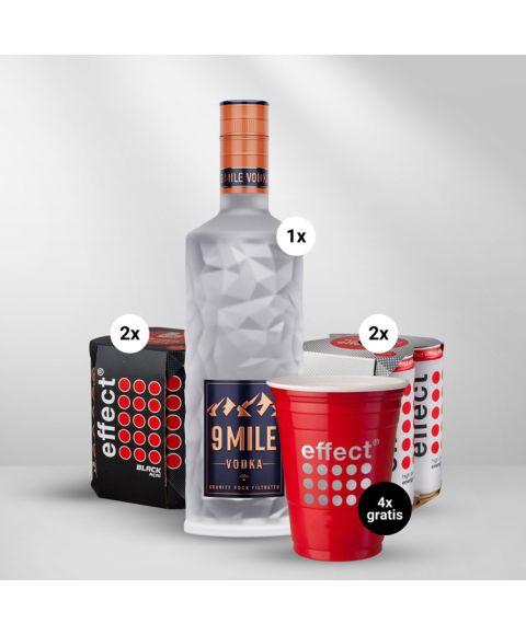 effect energy 9 mile vodka 4pack combo sparpaket hard red cup