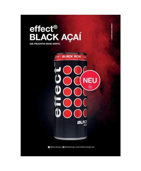 effect energy drink Poster von neue Sorte Black Acai mit Halal Auszeichnung