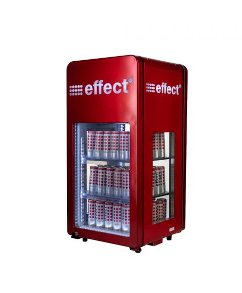 effect energy 360 Grad Kühlschrank rot Hauptfoto. Beidseitig zu öffnen