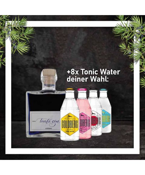Tinte Gin + 8x Goldberg Tonic Water deiner Wahl im Bundle.