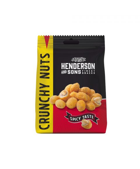 Henderson & Sons Crunchy Nuts Spicy Taste 125g Verpackung von vorne