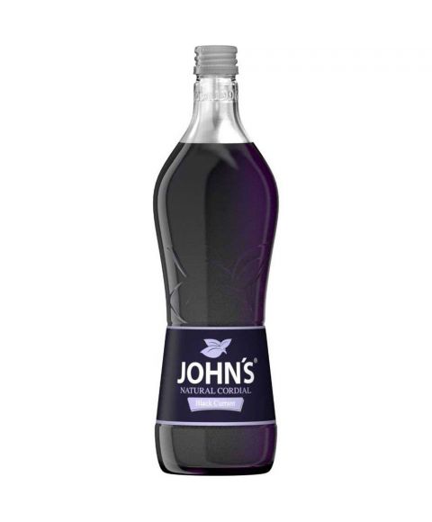 Johns schwarze Johannisbeere Sirup 0,7l Glasflasche für Cocktails