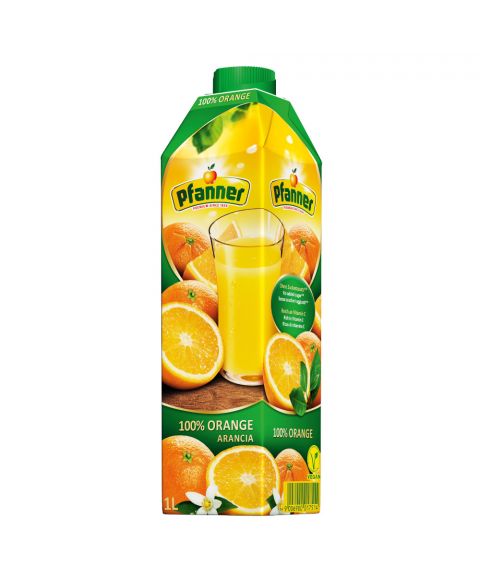Orangensaft von Pfanner Fruchtsaefte in 1 Liter SIG Karton Packung