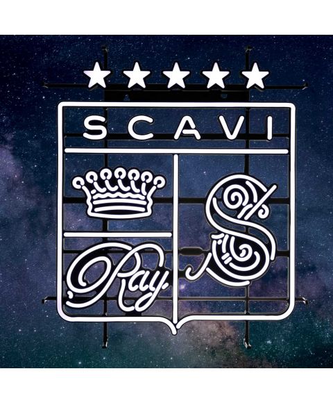 SCAVI & RAY LED Neon Sign Leuchtreklame mit Wappen auf weißem Hintergrund