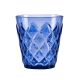Acqua Morelli Glas in blau mit 3D Muster, Monogramm und Logo.