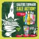 SALITOS TORNADO Produkt-Paket mit 24x 0,33 l deiner Wahl, einem Bier-Trichter, einem Bierkühler Eimer und 3 Postern zum Vorteilspreis