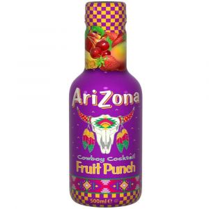 AriZona Cowboy Cocktail Fruit Punch Eistee in einer 0,5l PET Flasche. 