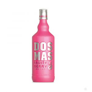 DOS MAS Pink Shot pinkes liquid in pinker 0,7l Flasche mit leckerem Beerenmixlikör.