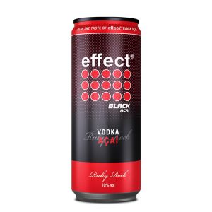 effect Black Acai Energy Drink mit 9 Mile Vodka in 330ml Dose Ruby Rock vorgemischt.