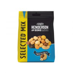 Henderson & Sons Sweet and Salty Selected Mix in der 125g Verpackung. Vorderseite