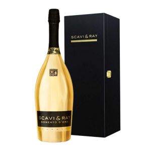 SCAVI & RAY Spumante Goldflasche Magnum Größe 1,5l Flasche mit eleganter Geschenkbox