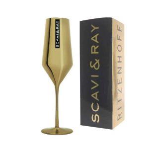 goldenes Prosecco Glas von Scavi & Ray by Ritzenhoff inklusive Verpackung